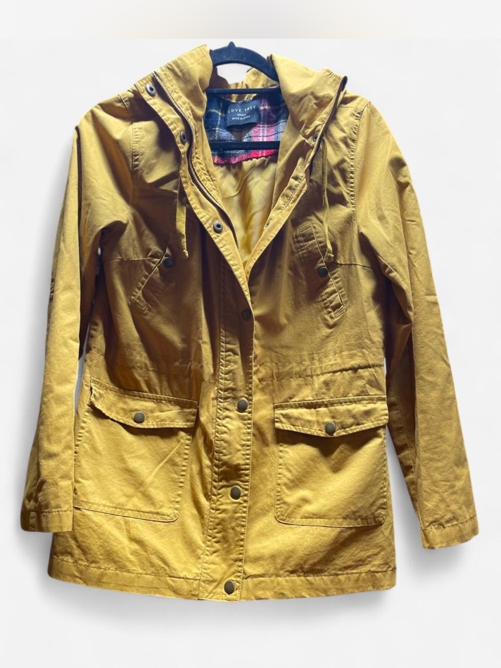 Love Tree Mustard Yellow Lined Jacket
